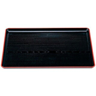 【まとめ買い10個仕掛ける品】 一休肌理盆 黒天朱 尺2寸 ABS脂 NS製作【ECJ】