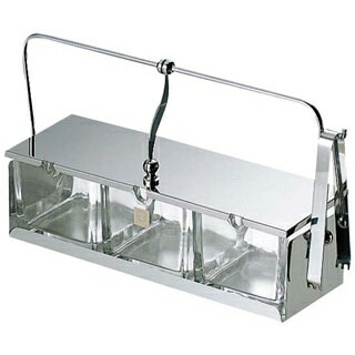 薬味入れ #53(ガラス中子・トング付)【調味料置き 食卓調味料入れ 調味料容器薬味入れ 業務用調味料入れ通販】【ECJ】