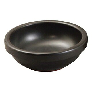 【まとめ買い10個セット品】 耐熱陶器 ビビンバ鍋(黒)小【ECJ】
