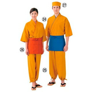 【まとめ買い10個セット品】 作務衣(男女兼用)EC3126-5 黄 LL【ECJ】