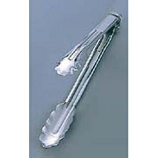 【まとめ買い10個セット品】 EBM 18-0 リングストッパー付 万能トング 中 全長300【ECJ】