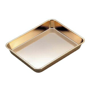 【まとめ買い10個セット品】18-8 浅型角バット(金メッキ付)3枚取【業務用料理パッド 調理小物 お菓子作りバット 揚げバット お菓子バット型 キッチン用品 バット販売 クッキングバット】【ECJ】