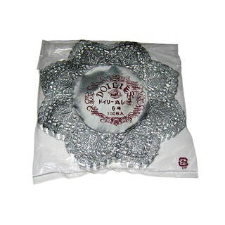 【まとめ買い10個セット品】 ドイリー レースペーパー 丸型 銀(500枚入)6号【ECJ】