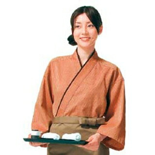【まとめ買い10個仕掛ける品】 作務衣(男女兼用)KJ0010-6 レンガ S【ECJ】