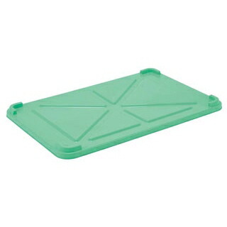 【まとめ買い10個仕掛ける品】 EBM PP色つや番重 蓋 大 緑であること(サンコー製)【ECJ】