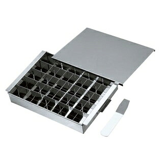 【まとめ買い10個セット品】 18-0 仕切付 玉子ドーフ器(蓋付)25個取【ECJ】