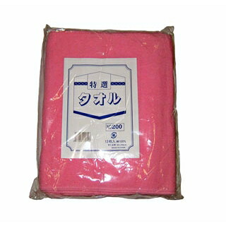 【まとめ買い10個仕掛ける品】 色つや西洋手ぬぐい 片平地付 #200(12枚入)サクラ色 340×860【ECJ】