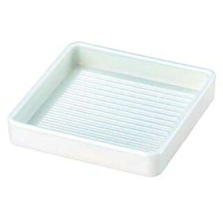 【まとめ買い10個仕掛ける品】 角肉皿 24糎 角 白塗【ECJ】