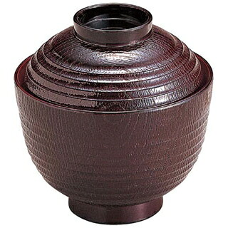【まとめ買い10個セット品】 荒筋木目椀 溜内朱 3寸【ECJ】 5,985円
