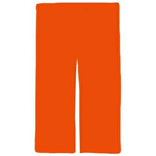 【まとめ買い10個仕掛ける品】 半間用 綿つむぎ 無地 のれん 赤茶【ECJ】