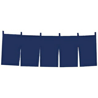 【まとめ買い10個仕掛ける品】 1間用 綿つむぎ 無地 のれん 紺【ECJ】