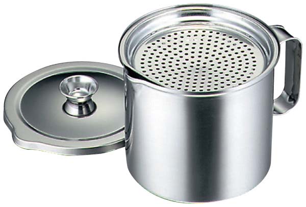 【まとめ買い10個セット品】18-0 二重アミ式 オイルポット 1.2L【 人気 油 オイル ポット 油返し オイルポット おすすめ オイルポット おしゃれなオイルポット 揚げ物 油 保管 オイルボトル 業務用ポット 油保存ポット 油入れ キッチン 油ポット 】【ECJ】|マルシェ&キッチンカーWORLD