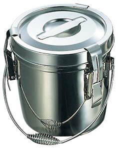 18-8 引っ掛かり付 ダブル食缶 6L(シリコンパッキン)【ECJ】