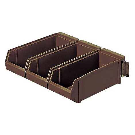 【まとめ買い10個セット品】EBM 壁掛式 オーガナイザー 3列(3ヶ入)ブラック【ECJ】｜マルシェ＆キッチンカーWORLD