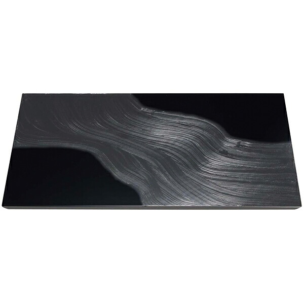 漆黒刷毛目 黒 長角トレー 黒漆流水 500×250×12mm【ECJ】|マルシェ&キッチンカーWORLD
