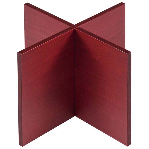 【まとめ買い10個セット品】木製 組立十字スタンド 赤 200&times;200&times;150mm【ECJ】｜マルシェ＆キッチンカーWORLD