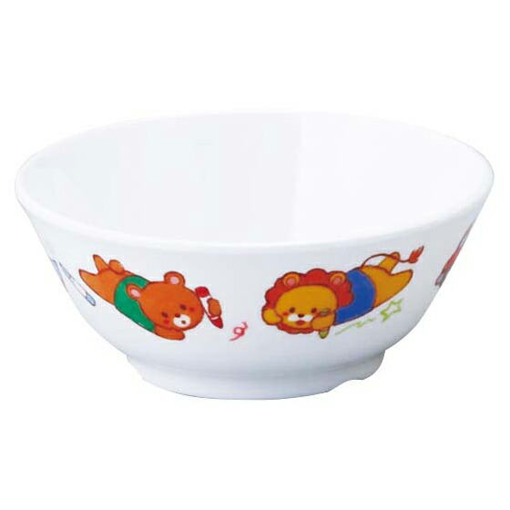 【まとめ買い10個セット品】メラミン子供食器 みんなともだち。汁椀 YMC-1 アイボリー【ECJ】