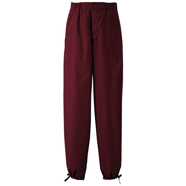 【まとめ買い10個仕掛ける品】作務衣ズボン下 EL3378-2(男女兼用)えんじ S【ECJ】