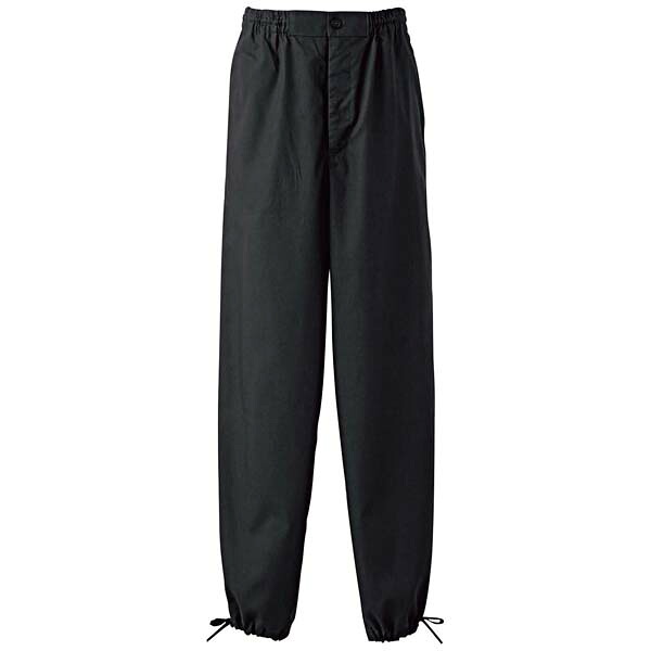 【まとめ買い10個仕掛ける品】作務衣ズボン下 EL3378-8(男女兼用)黒 S【ECJ】