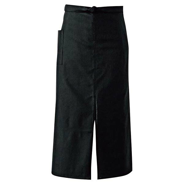 【まとめ買い10個セット品】ロングエプロン ET3476-9 黒 フリー【ECJ】｜マルシェ＆キッチンカーWORLD
