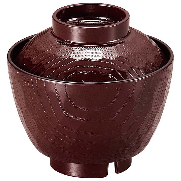 【まとめ買い10個セット品】耐熱ABS ピース亀甲椀(中)新溜内黒 φ98×H93 6-197-6【ECJ】