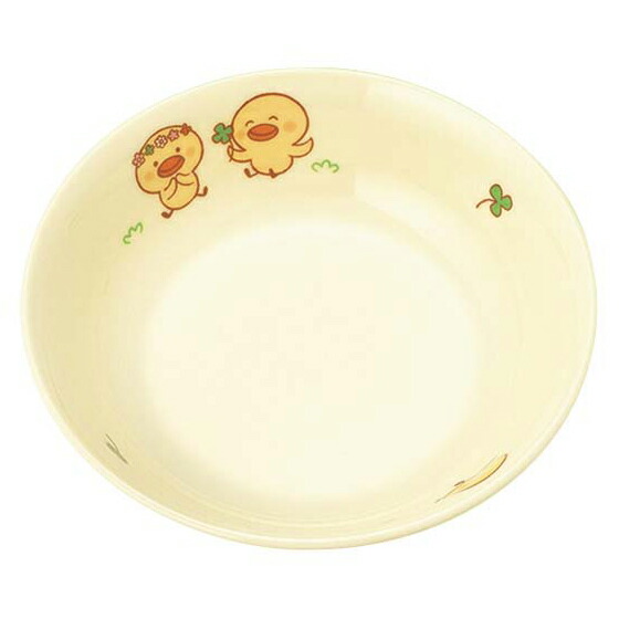 【まとめ買い10個セット品】メラミン 子供食器 ひよこぐみ 丸深皿 12cm D62HI【ECJ】