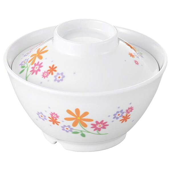 【まとめ買い10個セット品】メラミン食器 花束(ブーケ)ごはん丼(蓋)小 BU-58B【ECJ】