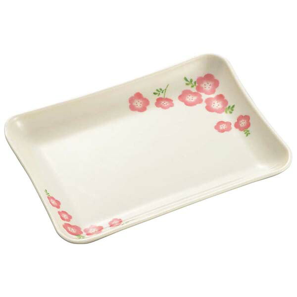 【まとめ買い10個セット品】メラミン食器 桃花(ももか)角皿(大)切立 MK-29【ECJ】