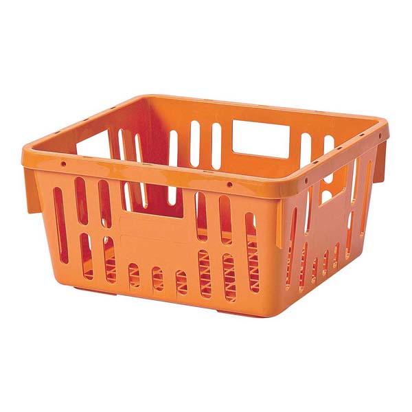 【まとめ買い10個書き割り品】PP 食器かご 8400 オレンジ色【ECJ】