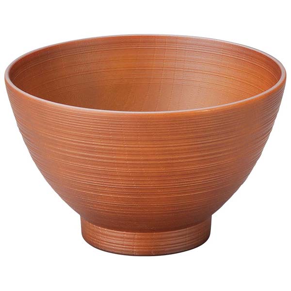 【まとめ買い10個セット品】耐熱3.5寸能登千筋汁椀 総ブラウン 1001057【ECJ】