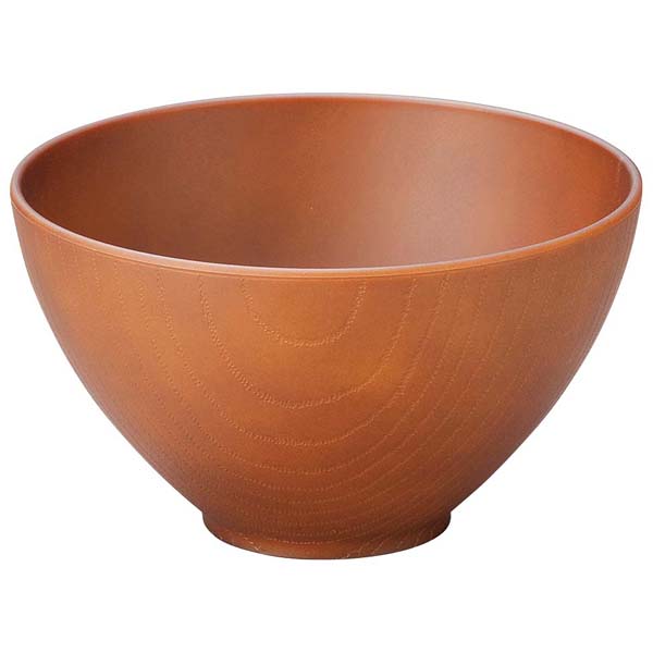 【まとめ買い10個セット品】耐熱4寸飛鳥木目汁椀 総ブラウン 1001059【ECJ】