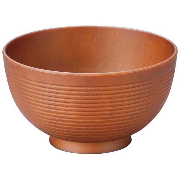 【まとめ買い10個セット品】耐熱4.5寸若狭千筋丼 総ライトブラウン 1000856【ECJ】