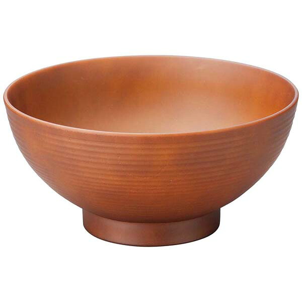 【まとめ買い10個セット品】耐熱6寸乱筋木目丼 総ブラウン 1001064【ECJ】