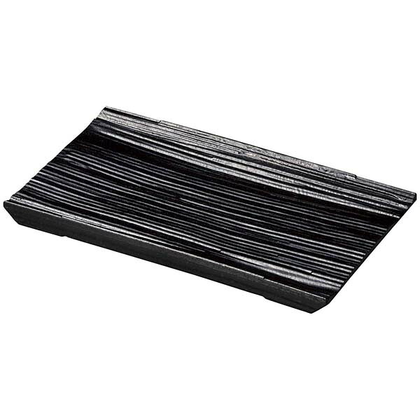 【まとめ買い10個セット品】枯木プレート 細長角 黒石目 1202363【ECJ】|マルシェ&キッチンカーWORLD