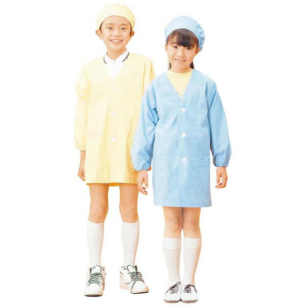 【まとめ買い10個セット品】学童給食衣シングル SKVA358 3号 L ブルー【ECJ】|マルシェ&キッチンカーWORLD
