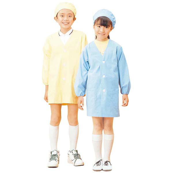 【まとめ買い10個セット品】学童給食衣シングル SKVB358 6号 4L クリーム【ECJ】