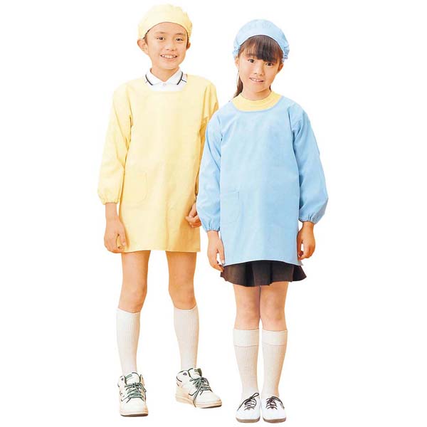 【まとめ買い10個セット品】学童給食衣割烹着型 SKVA361 1号 S ブルー【ECJ】