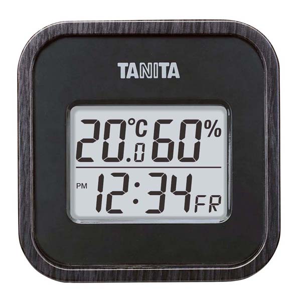 【まとめ買い10個セット品】タニタ デジタル温湿度計 TT-571-BK ブラック【ECJ】