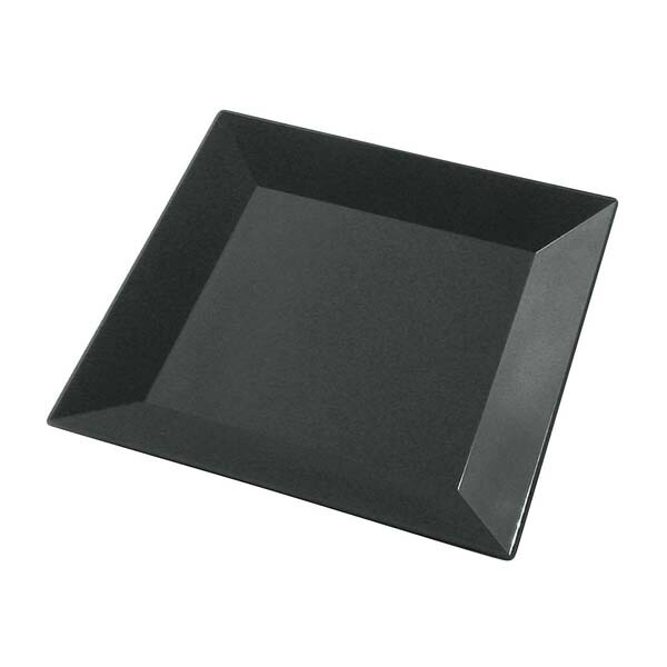 【まとめ買い10個セット品】プラ容器 角皿 大(10枚入)黒【ECJ】