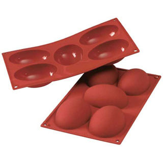 【まとめ買い10個セット品】SF041 ハーフエッグ 5ヶ取【厨房器具 製菓道具 飲食店】【ECJ】｜マルシェ＆キッチンカーWORLD