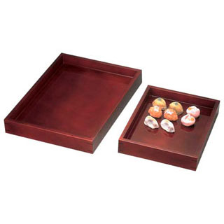【まとめ買い10個セット品】溜塗菓子番重（両面） 中 【バレンタイン 手作り】【ECJ】｜マルシェ＆キッチンカーWORLD