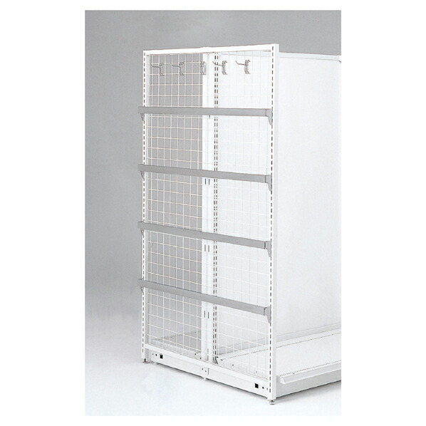 KZ用エンドネットフレーム W60×H150cm 61-422-42-2 【システム什器 KS/KZゴンドラ什器 KS/KZ ホワイト KS/KZ用エンドフレーム ネットタイプ W60cm ホワイト】【ECJ】