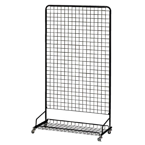 【まとめ買い10個セット品】スキマ型ワゴン 黒 W90×H160cm 61-129-2-3 【 店舗什器 ネット什器 ネットスタンド スキマ型ワゴン 黒 】【店舗什器 ネット什器 展示 陳列 フレーム サービス ディスプレー 業務用 】【ECJ】