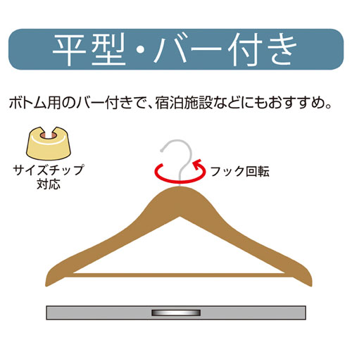 木製ハンガー 木地仕上げ 平型バー付きW42cm 10本【店舗什器 パネル ディスプレー 棚 ハンガー 店舗備品】【ECJ】 木製ハンガー 木地仕上げ 平型バー付きW42cm 10本【店舗什器 パネル ディスプレー 棚 ハンガー 店舗備品】【ECJ】