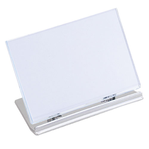 【まとめ買い10個セット品】リクライニングカードスタンド 10×6.5cm用 シルバー 2個 61-206-6-6 【店舗什器 小物 ディスプレー 店舗備品】【ECJ】