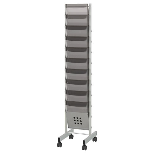 カタログスタンドA4 10段 1列 61-213-2-1【サイン・掲示用品 カタログスタンド・パンフレットスタンド フロア用カタログスタンド カタログスタンドA4 10段 掲示用品】店舗什器 ディスプレー マネキン 装飾品 販促用品 ハンガー ラッピング】【ECJ】｜マルシェ＆キッチンカーWORLD