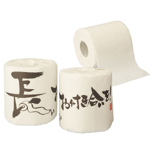 【まとめ買い10個セット品】長いお付き合いを！ トイレットペーパー トイレットペーパー 100個 61-253-16-1 【 販促用品 プレミアム・ノベルティ （景品・粗品） 日用品 長いお付き合いを! トイレットペーパー 】【ECJ】