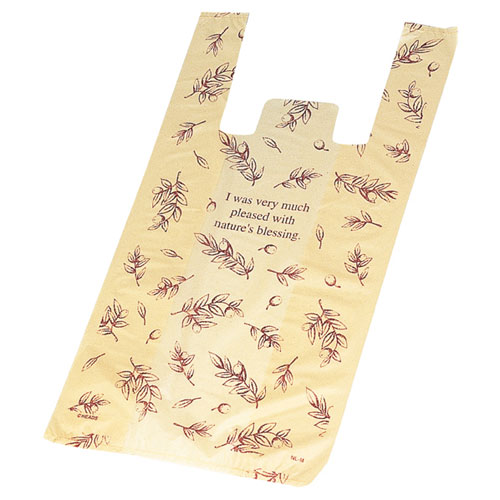 レジ袋 ベージュ 30&times;55(39)&times;横マチ15 2000枚 61-295-20-16【ラッピング用品 レジ袋・ポリ袋 レジ袋（柄入り） レジ袋 ベージュ】【店舗備品 包装紙 ラッピング 袋 ディスプレー店舗】【ECJ】｜マルシェ＆キッチンカーWORLD