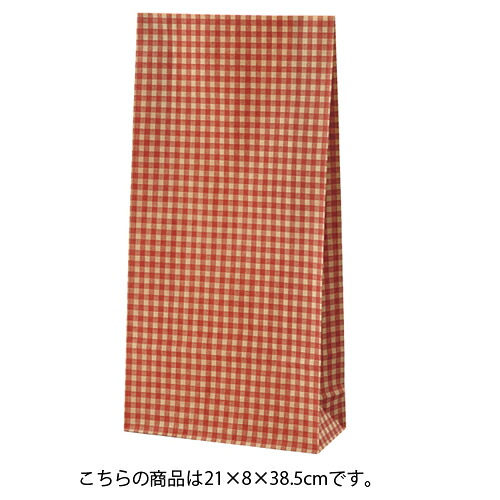 【まとめ買い10個セット品】角底紙袋 ギンガムレッド21×8×38.5 100枚 61-305-23-4【 ラッピング用品 紙袋 角底袋 ギンガムチェック レッドHEIKO 紙袋 ファンシーバッグ ギンガム2R 】【 包装 ラッピング袋 ギフト 紙袋 ペーパーバッグ 消耗品 業務用 】【ECJ】|マルシェ&キッチンカーWORLD