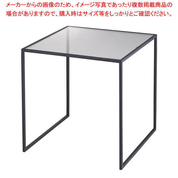 スチール脚コの字ディスプレイ ブラック40cm角 61-810-27-3【ECJ】